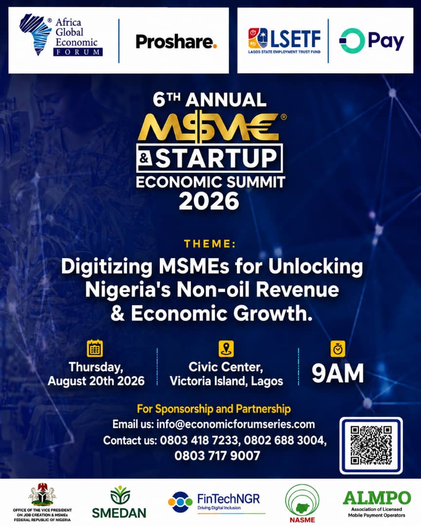 6th Annual MSME & Startup Economic Summit 2026 Flyer
