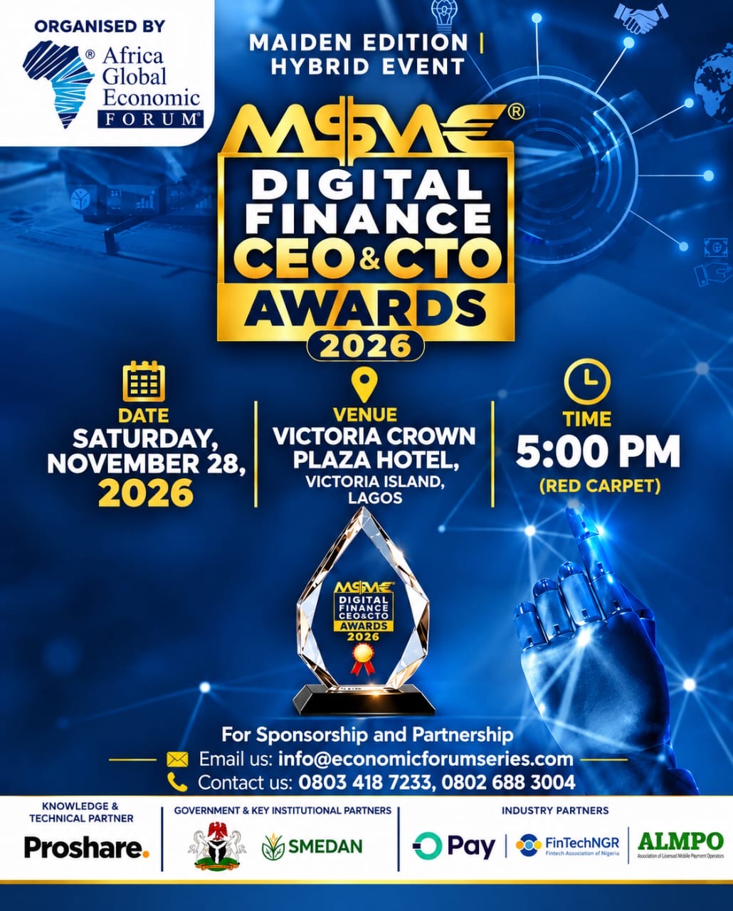 MSME Digital Finance CEO & CTO Awards Event Flyer